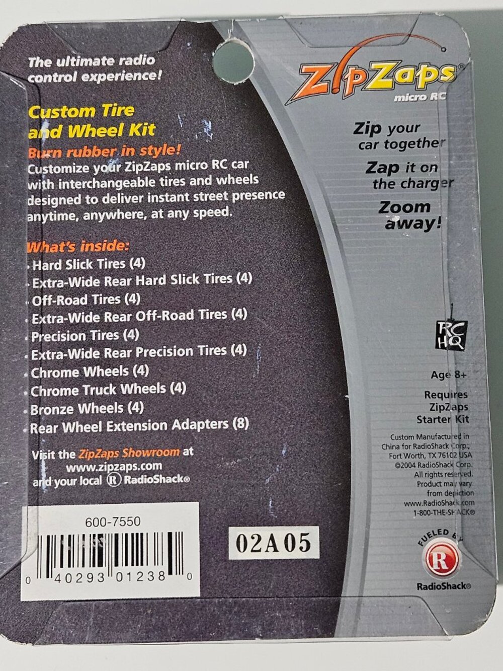 ZipZaps Performance Driving Kit and Custom Tire Wheel Kit Lot Radioshack - Picture 3 of 5